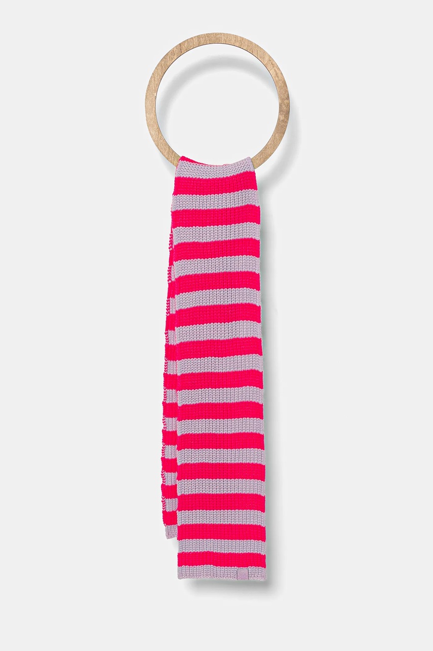 Levně Dětská šála United Colors of Benetton fialová barva, vzorovaná, 1370HU00B