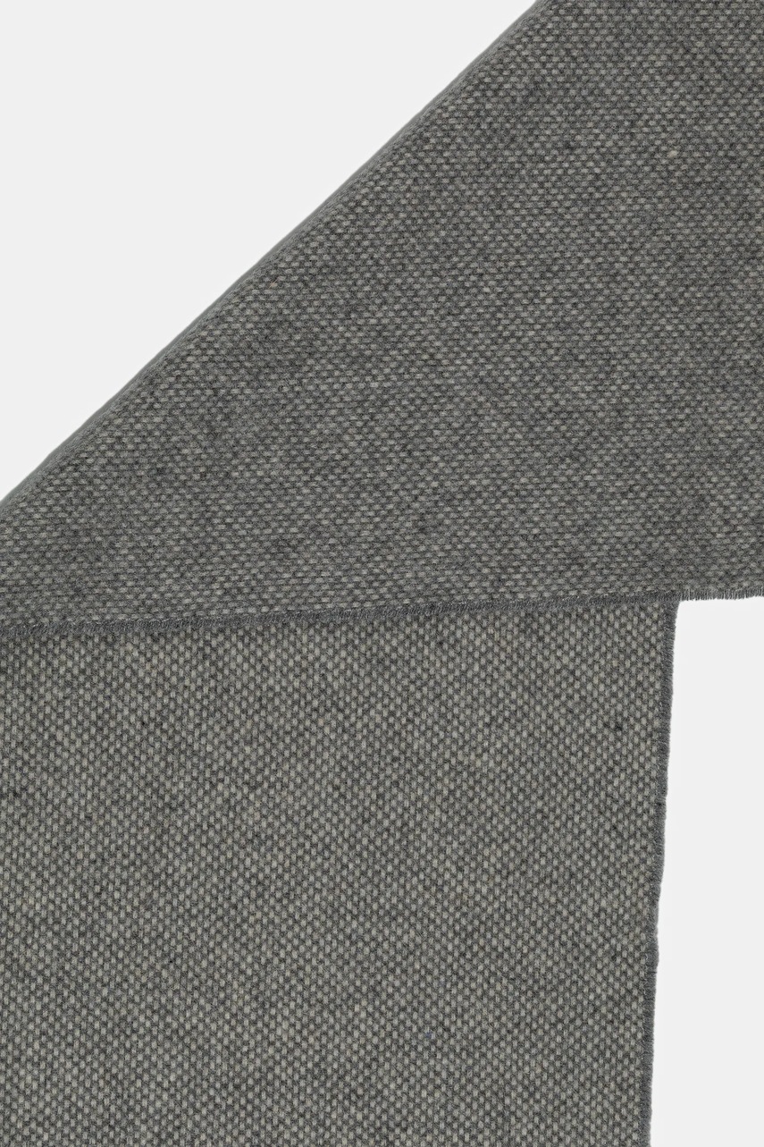 Шерстяной шарф Hackett London цвет серый узор HM0400022