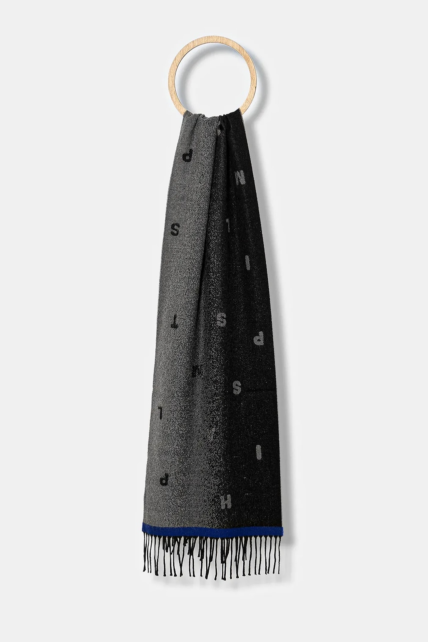 Paul Smith esarfa de lana culoarea negru, modelator, M1A-150C-T711