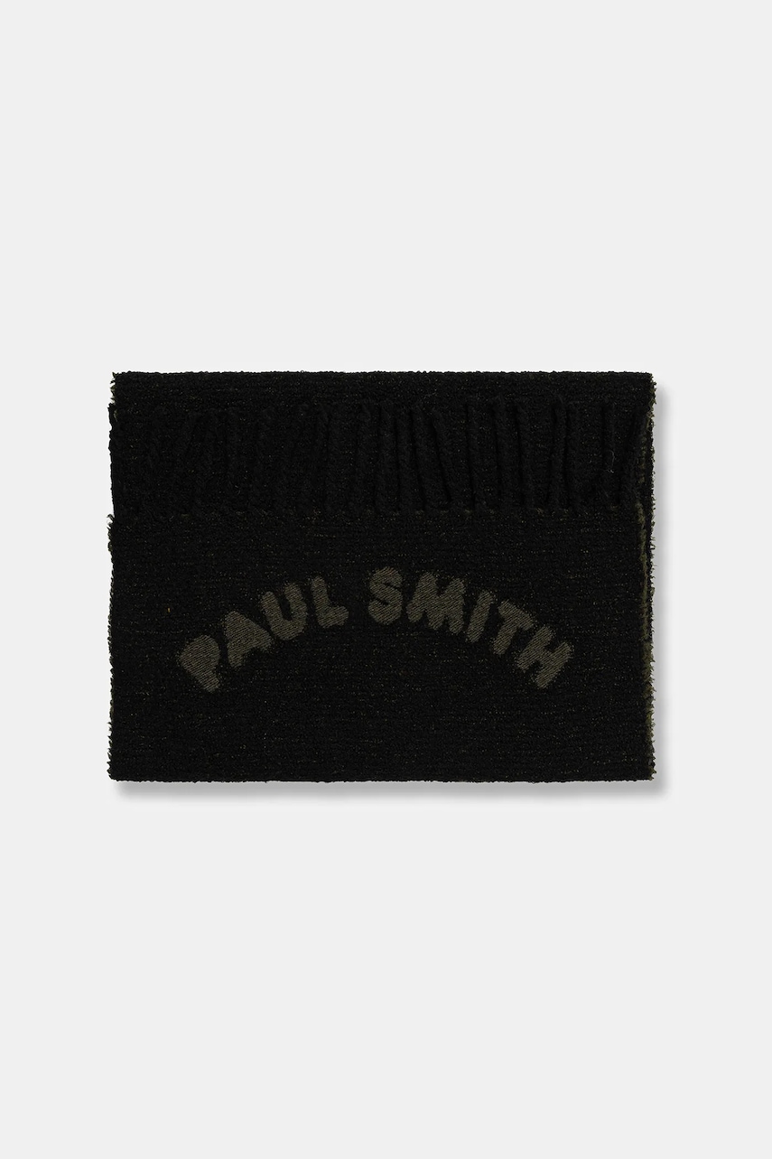Шарф с добавлением шерсти Paul Smith цвет чёрный узор M1A-150T-T721 Шарф с добавлением шерсти Paul Smith цвет чёрный узор M1A-150T-T721