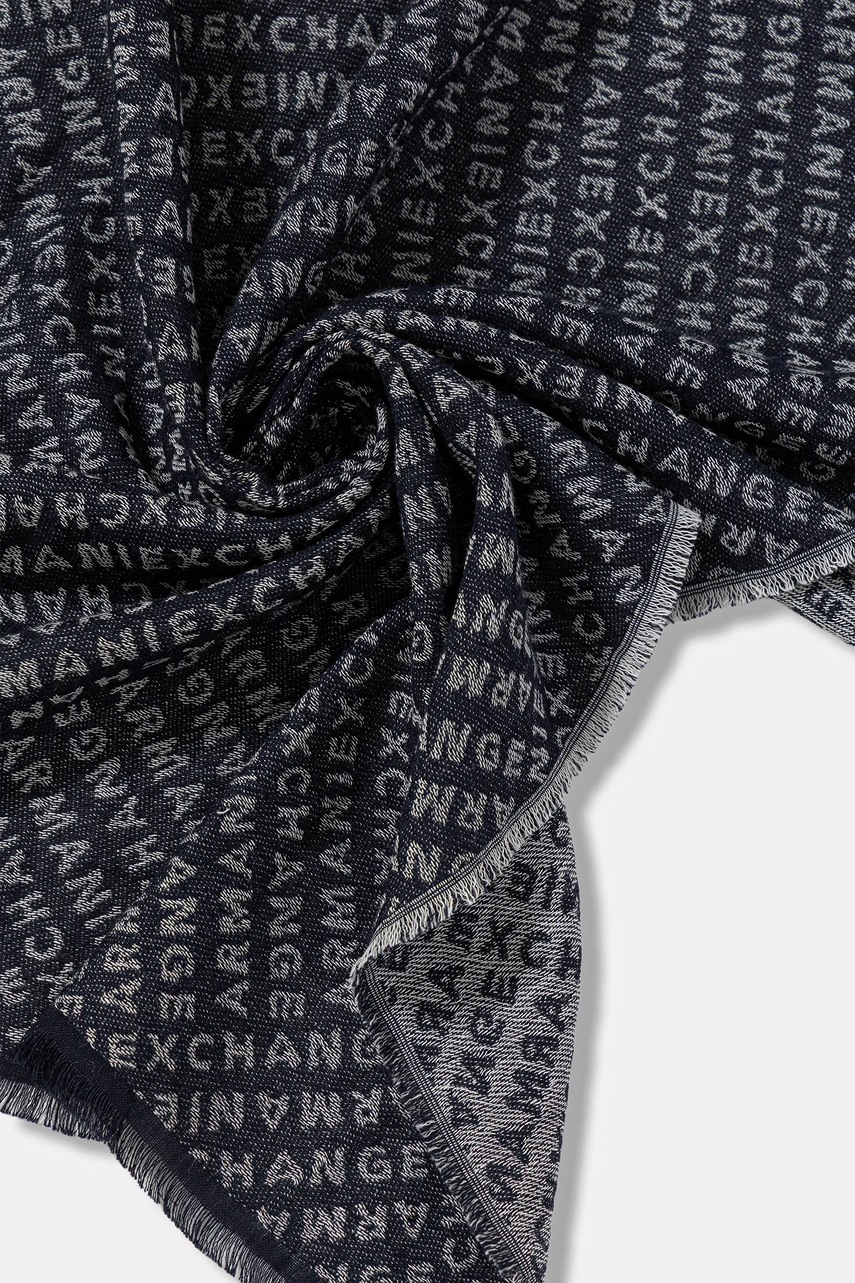 Шарф Armani Exchange цвет синий узор XM001714 AF17470