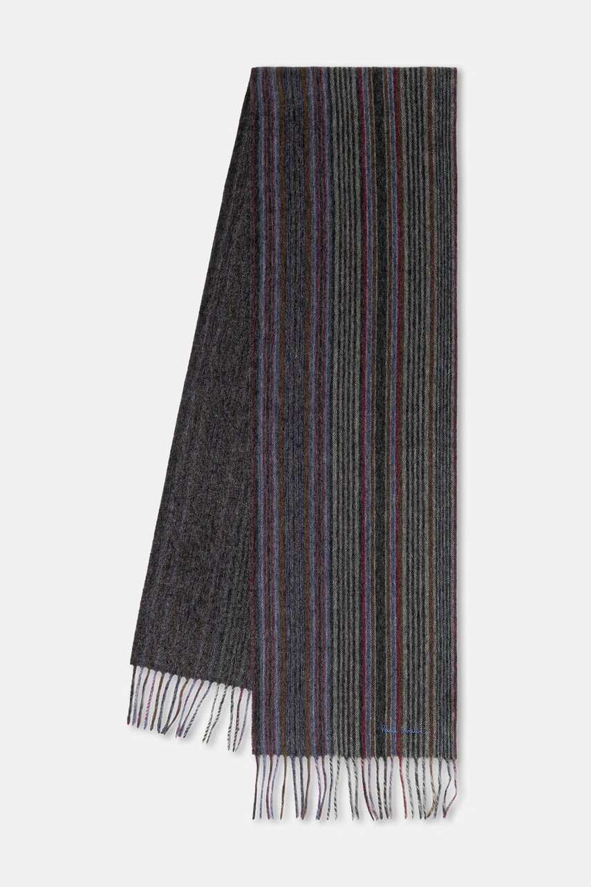 Paul Smith eșarfă de lână culoarea gri, cu imprimeu, M1A-150K-T640