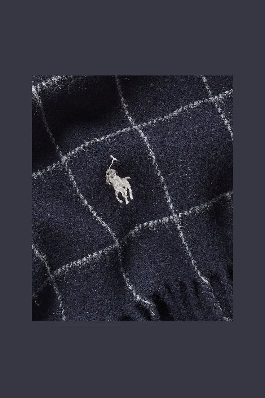 Шарф Polo Ralph Lauren цвет синий однотонный 449863392