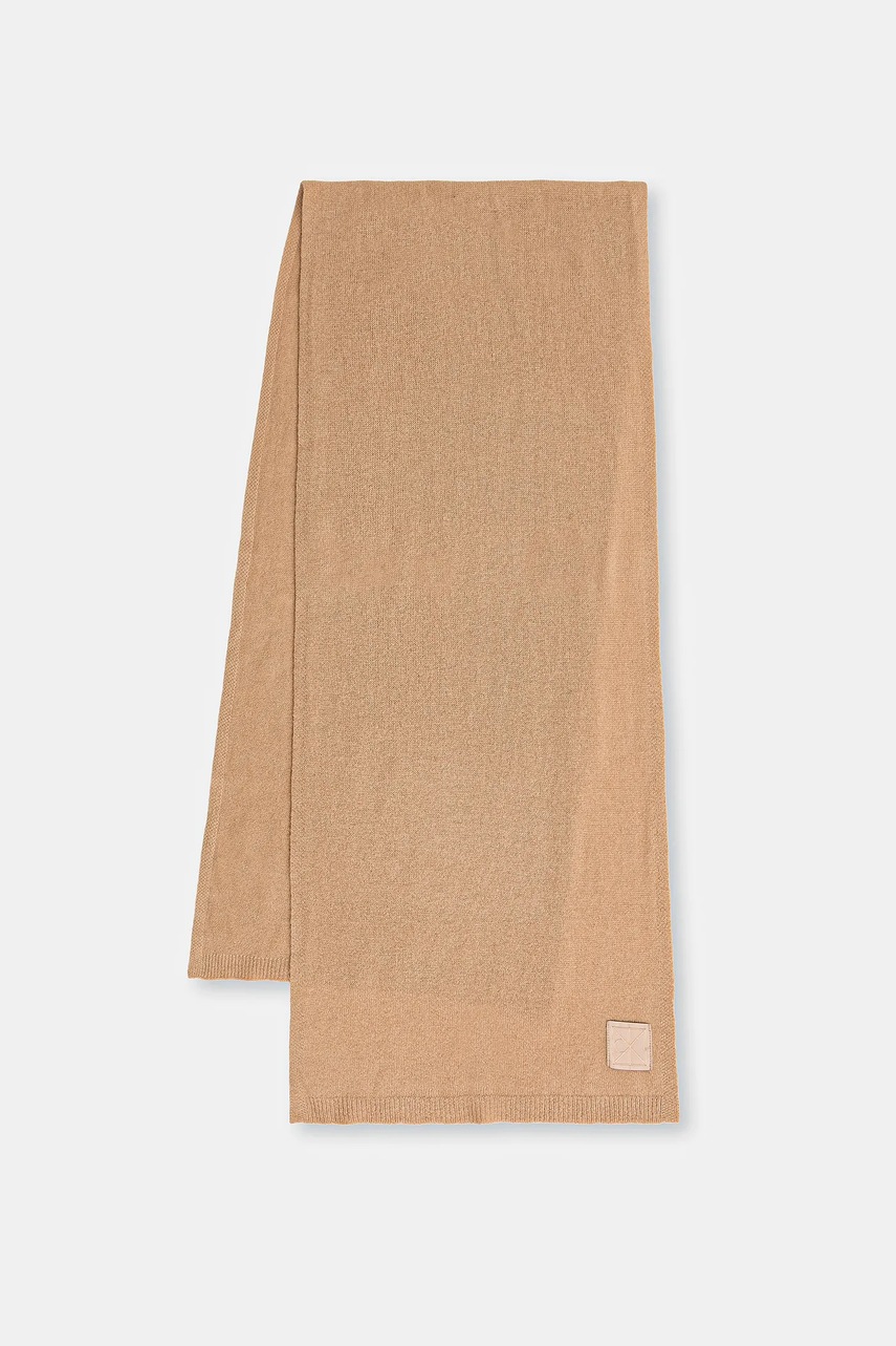 

Кашмирен шал Calvin Klein мъжки в кафяво с изчистен дизайн LV04D8014G, Кафяв