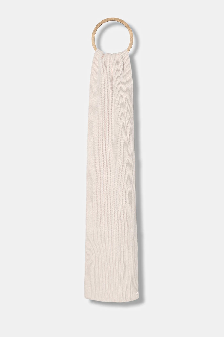 Levně Vlněná šála Calvin Klein pánská, růžová barva, hladká, LV04D8056G