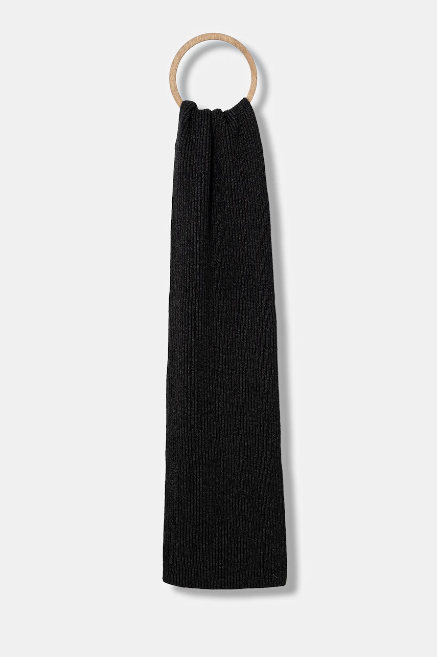 Levně Vlněná šála Calvin Klein pánská, šedá barva, hladká, LV04D8056G