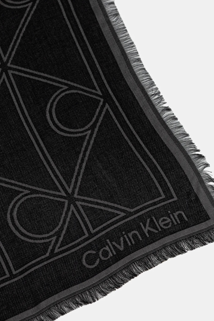 Σάλι Calvin Klein χρώμα: γκρι, LV04D8062G φωτογραφία