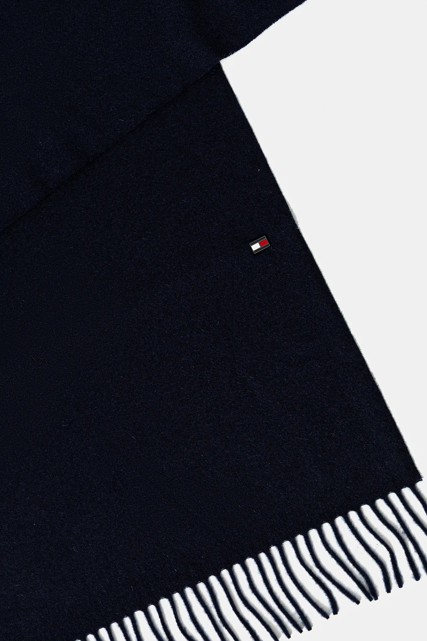 Кашемировый шарф Tommy Hilfiger цвет синий однотонная AM0AM13594