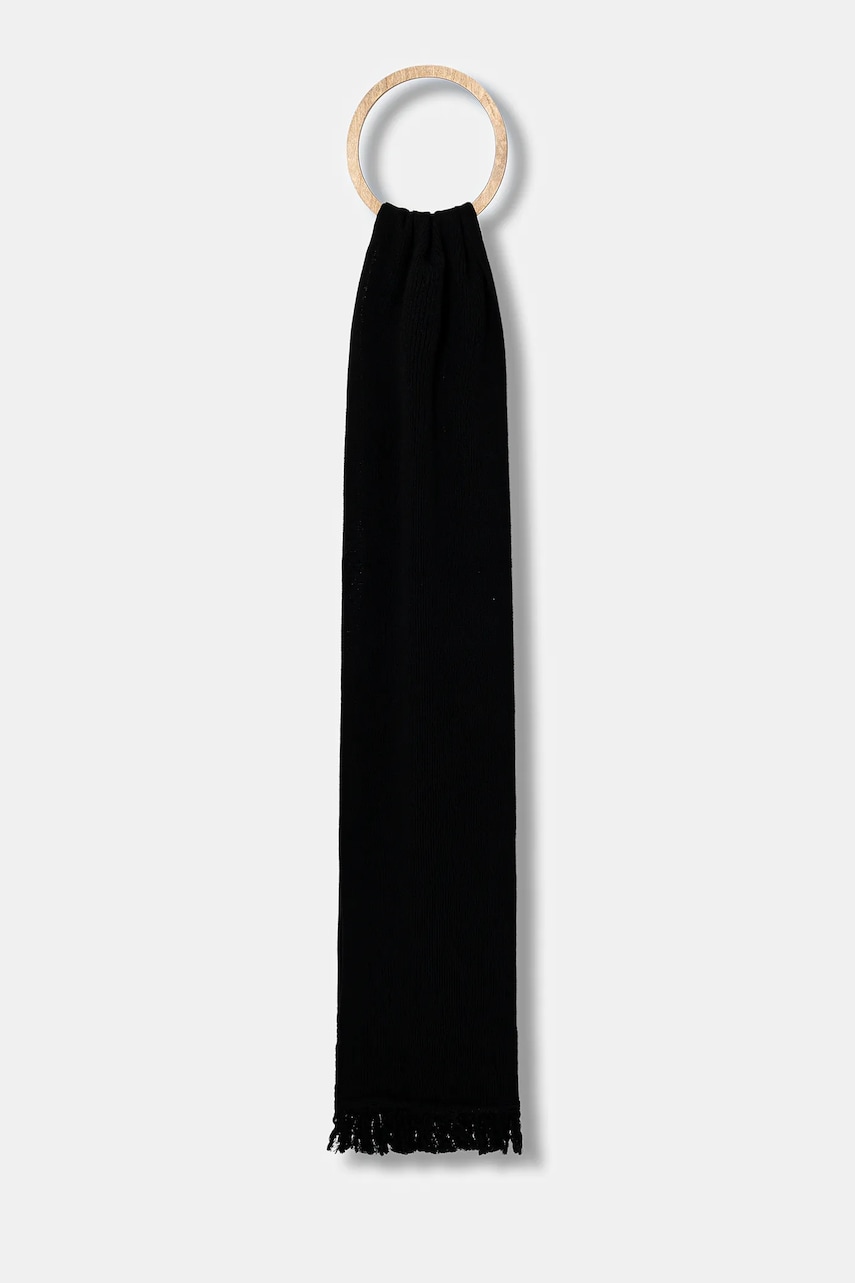 MM6 Maison Margiela eșarfă de lână culoarea negru, uni, SH2TE0004.M13168.900S