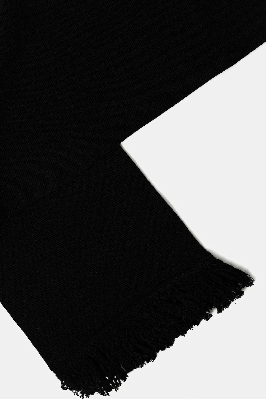 Шарф с шерстью MM6 Maison Margiela цвет чёрный однотонный SH2TE0004.M13168.900S Шарф с шерстью MM6 Maison Margiela цвет чёрный однотонный SH2TE0004.M13168.900S