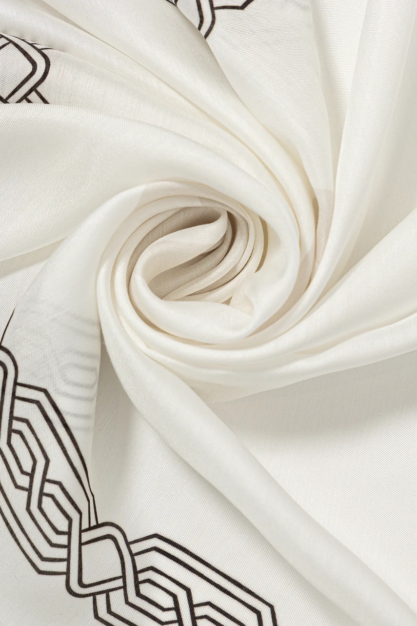 Μαντήλι με μείγμα μεταξιού HUGO ανδρικό, χρώμα: μπεζ, 50552642 φωτογραφία