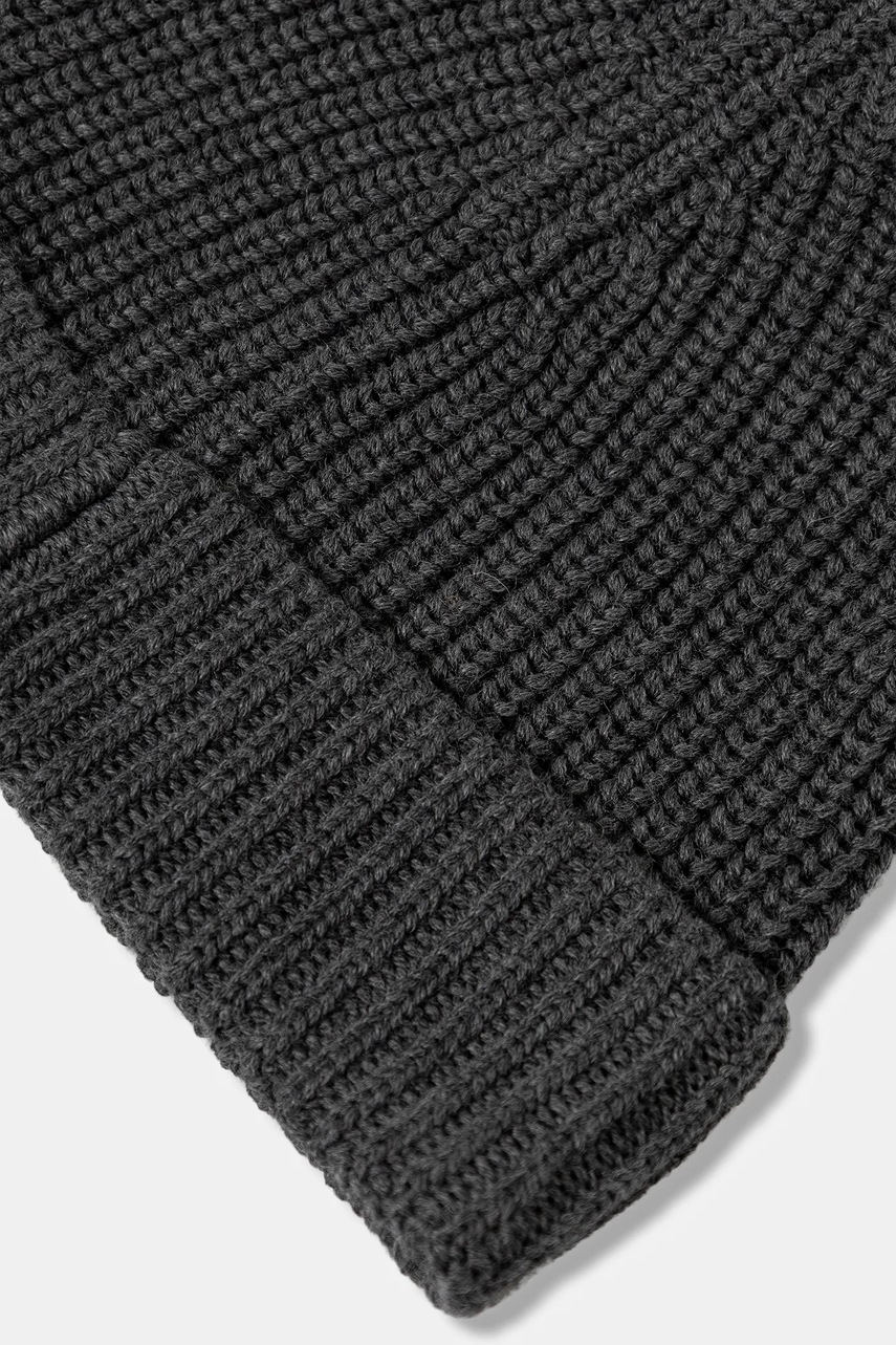 Σκουφάκι και κασκόλ με προσθήκη μαλλιού HUGO χρώμα: γκρι, 50551423 φωτογραφία