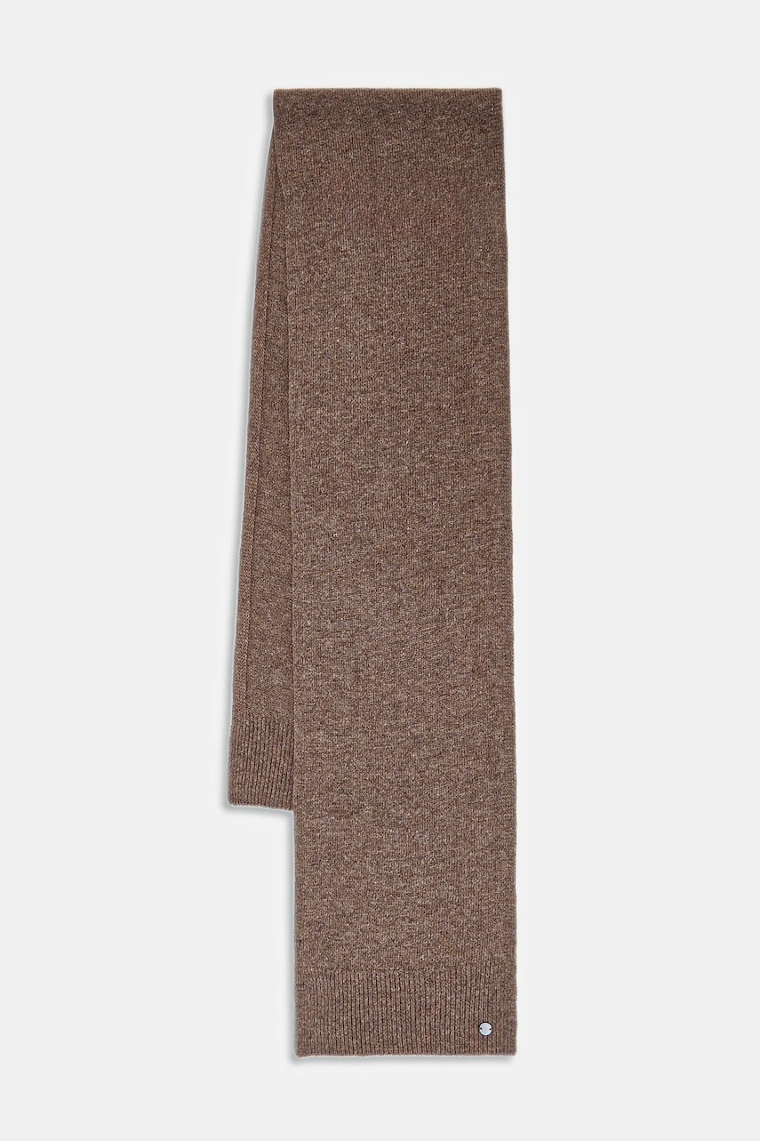 Sisley eșarfă cu lână culoarea bej, uni, 1UVLSU00H
