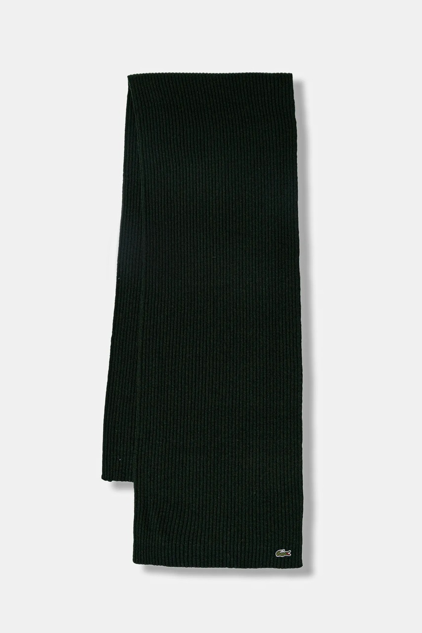 Lacoste eșarfă de lână culoarea gri, uni, RE0058