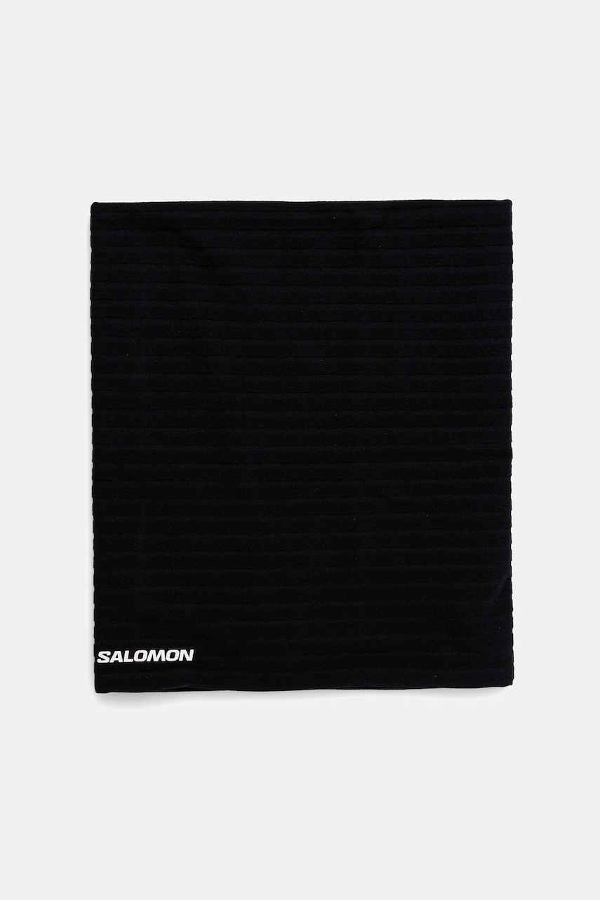 Salomon fular impletit culoarea negru, uni, LC2157500
