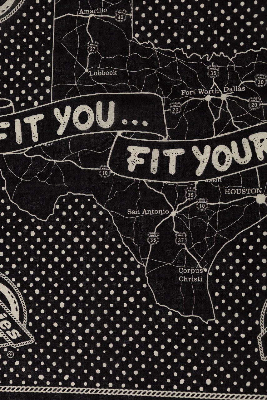 Хлопковый платок на шею Dickies цвет чёрный узор DK0A87PA