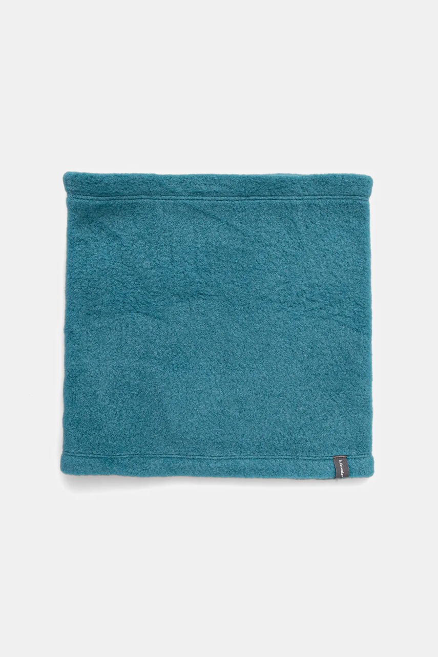 Icebreaker fular împletit Merino Blend 800 culoarea verde, uni, IB0A57A80GQ1