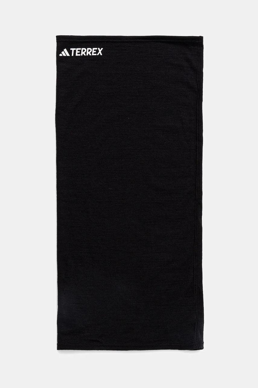 adidas TERREX fular de lână culoarea negru, cu imprimeu, IX1653