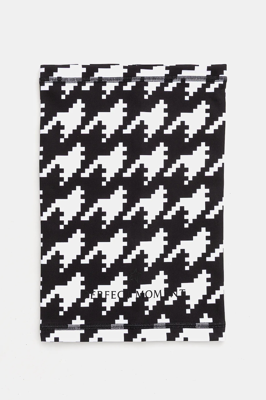 Perfect Moment fular impletit culoarea negru, cu imprimeu, U8000207