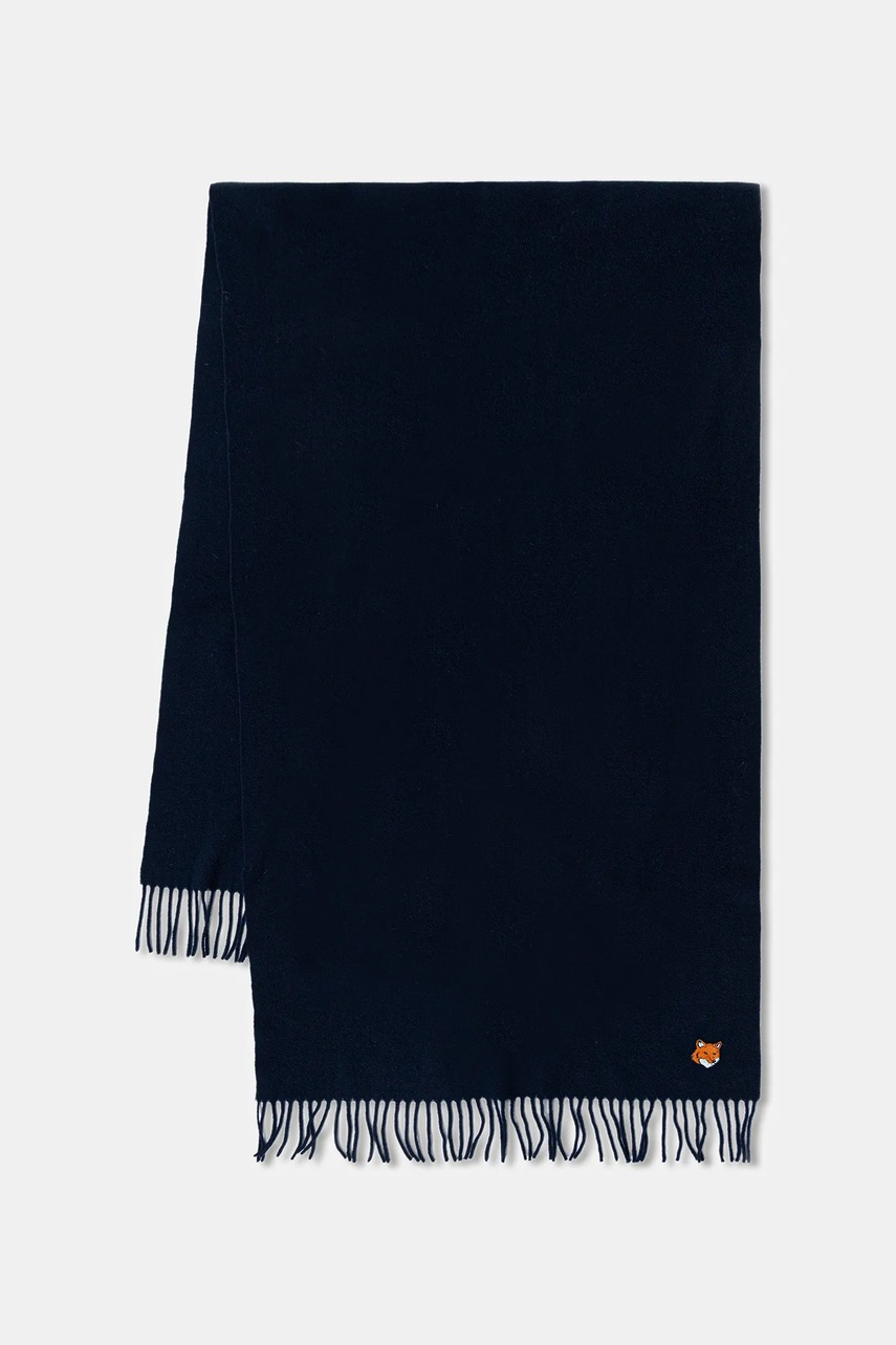 Maison Kitsuné szalik wełniany Fox Head