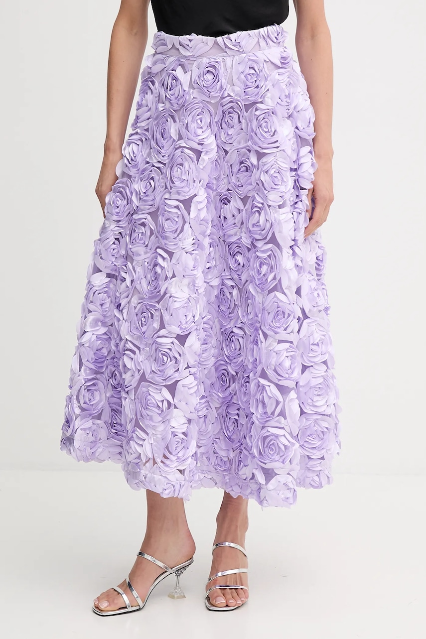 Rotate fustă culoarea violet, maxi, evazați, 1150251657
