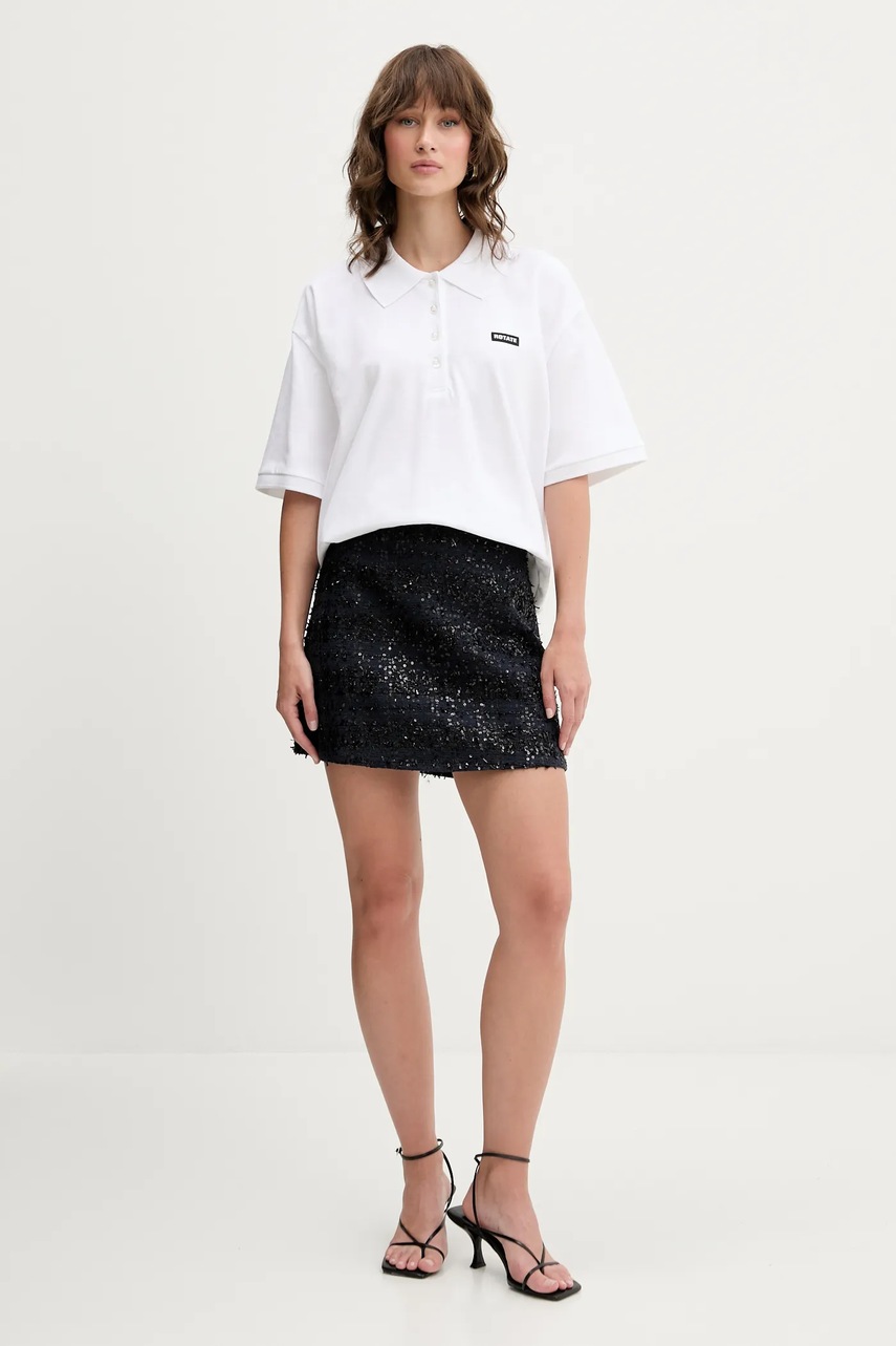 Юбка Rotate 0 цвет синий mini расклешённая 1141981725