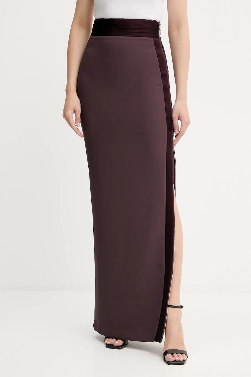 Elisabetta Franchi fustă culoarea bordo, maxi, creion, GO11156E2