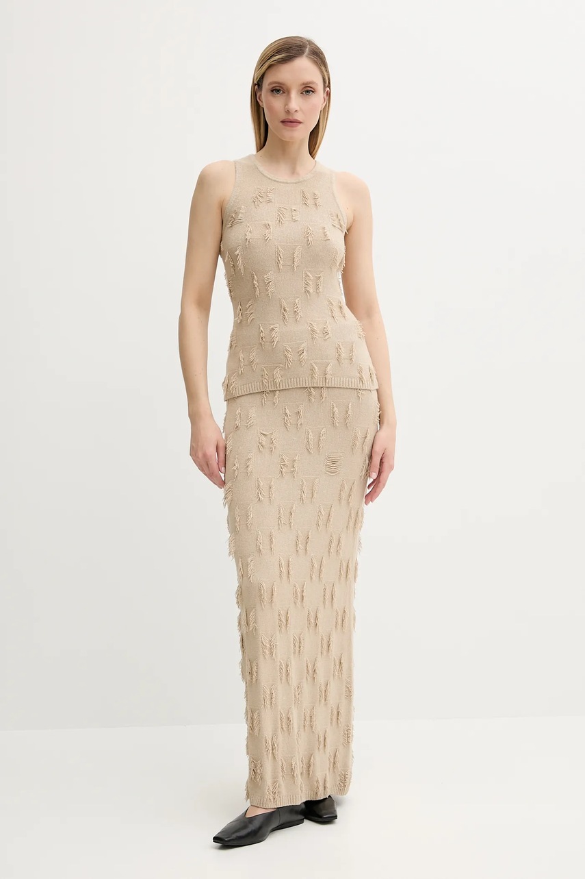 Юбка Samsoe Samsoe SAMARLA цвет бежевый maxi карандаш F25200128