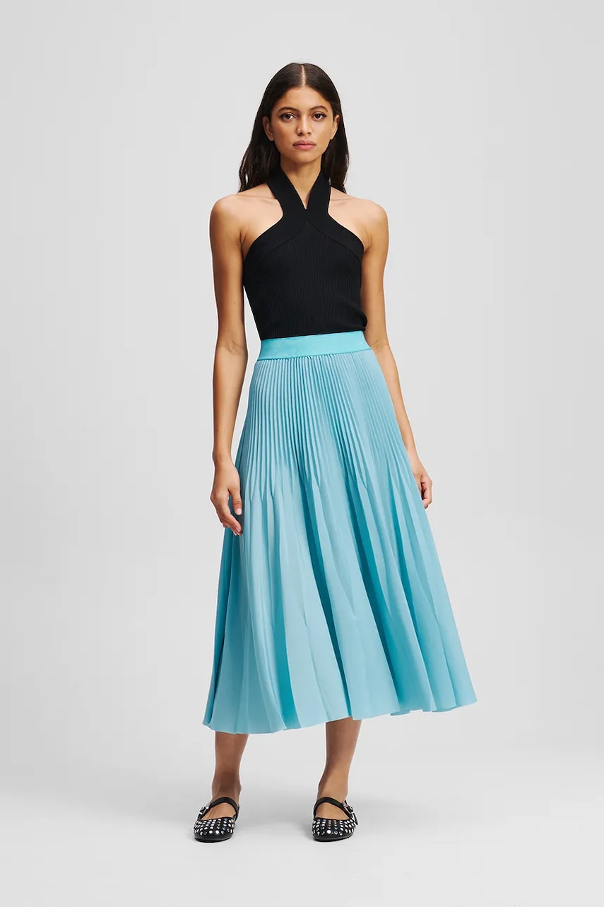 Karl Lagerfeld fustă midi, evazați, A3W12016 Karl Lagerfeld fustă midi, evazați, A3W12016