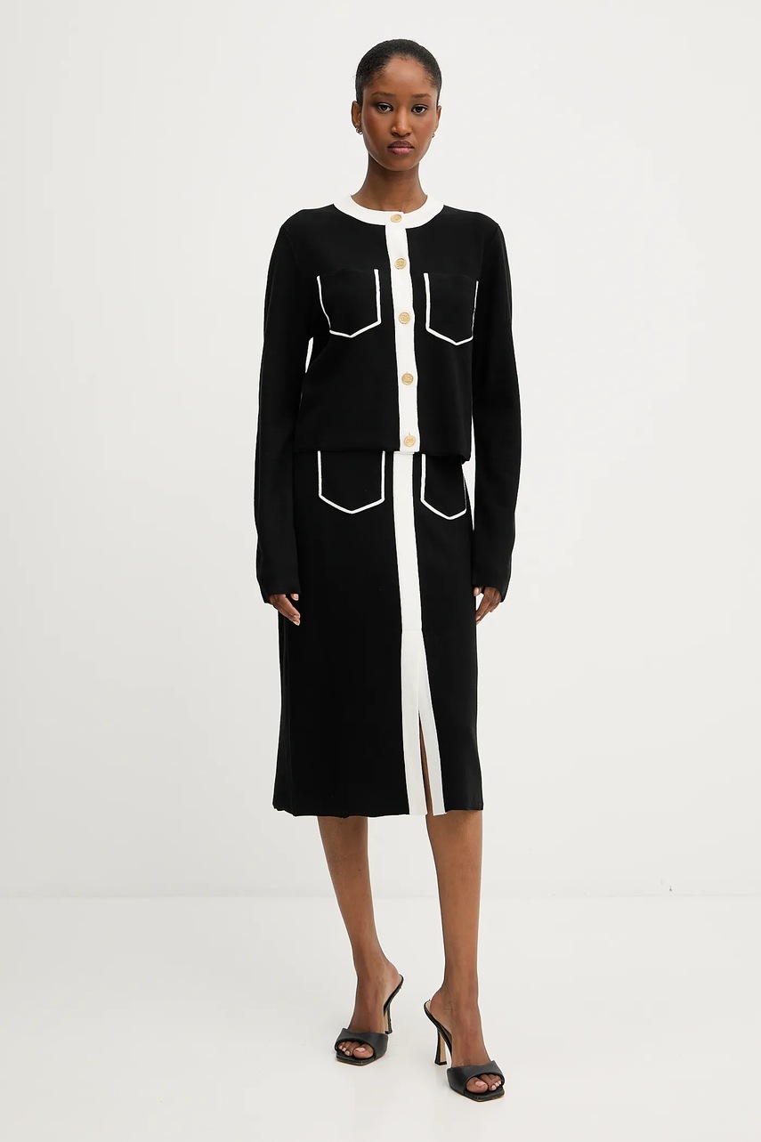 Юбка Karl Lagerfeld цвет чёрный midi карандаш A3W12023