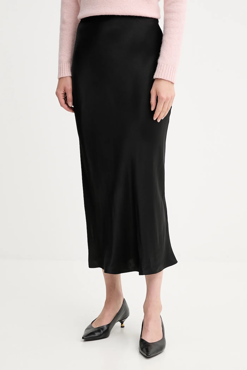 BOSS fustă culoarea negru, maxi, drept, 50541819