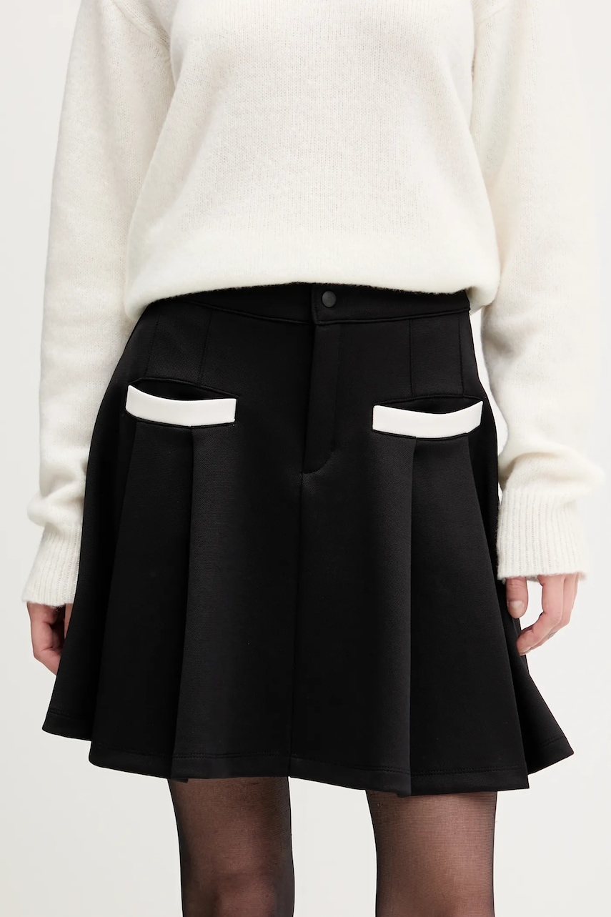 HUGO fustă culoarea negru, mini, evazați, 50542759