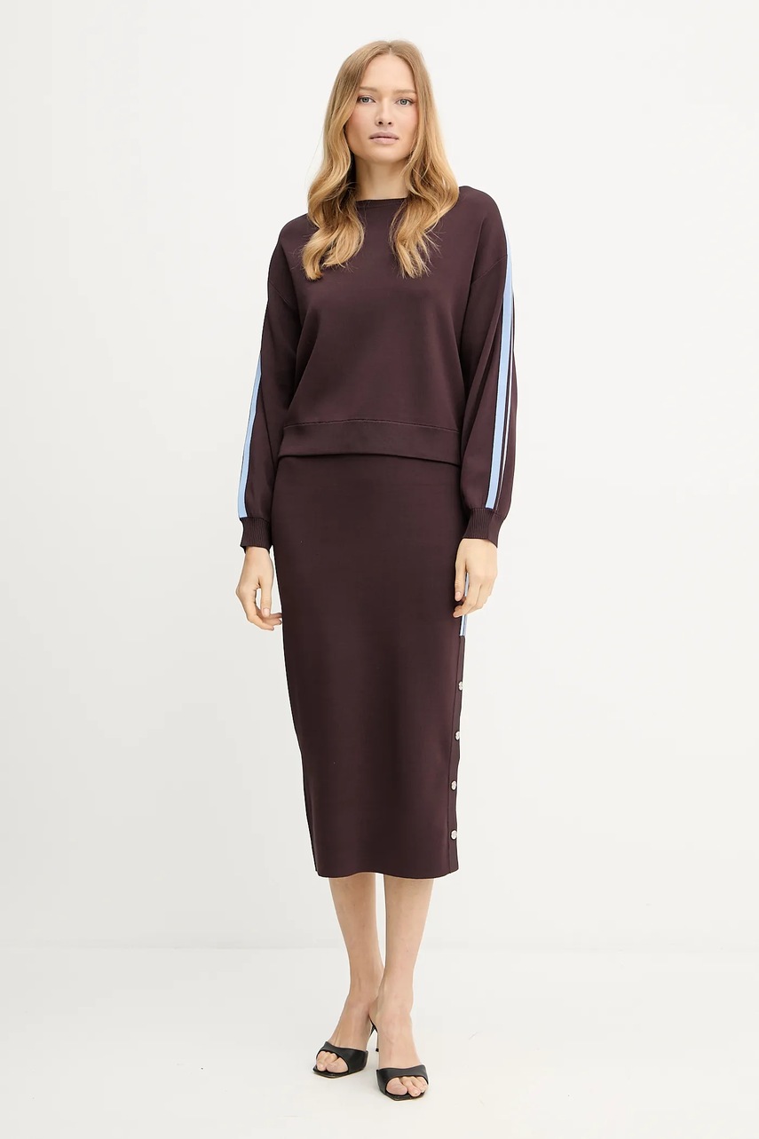 Юбка Pinko цвет бордовый midi прямая 105393 A2FQ Юбка Pinko цвет бордовый midi прямая 105393 A2FQ