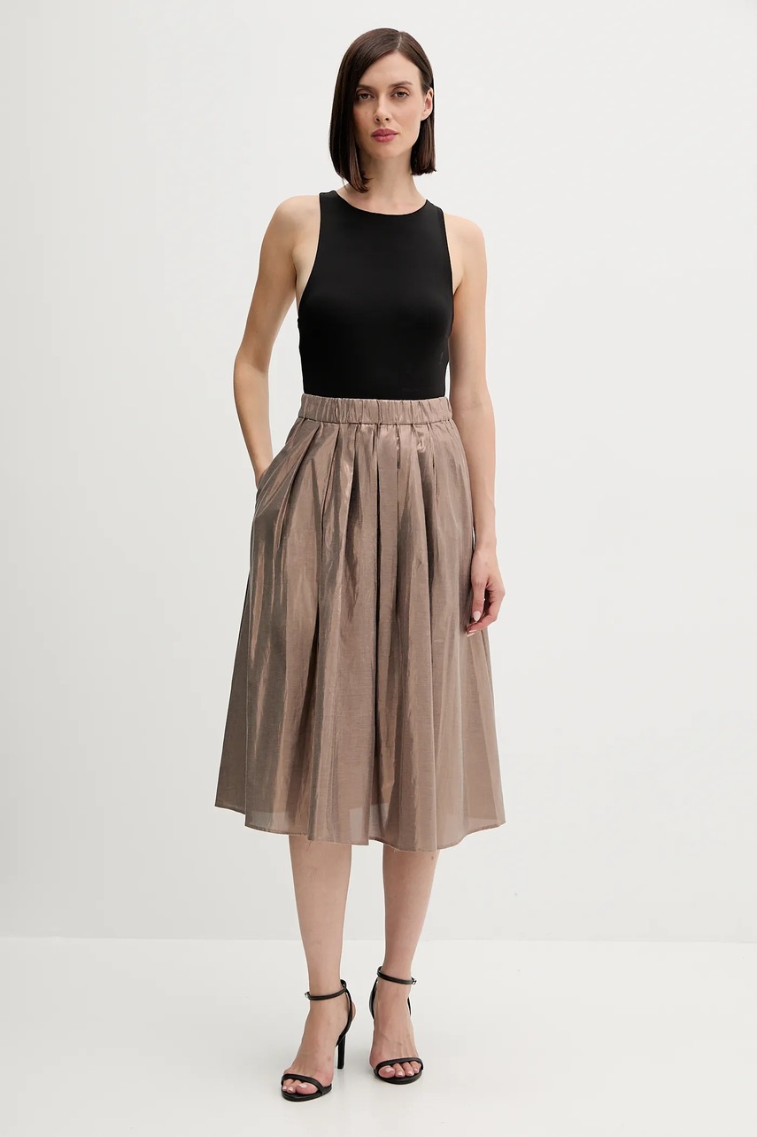 Юбка OUI цвет коричневый midi расклешённая 95400