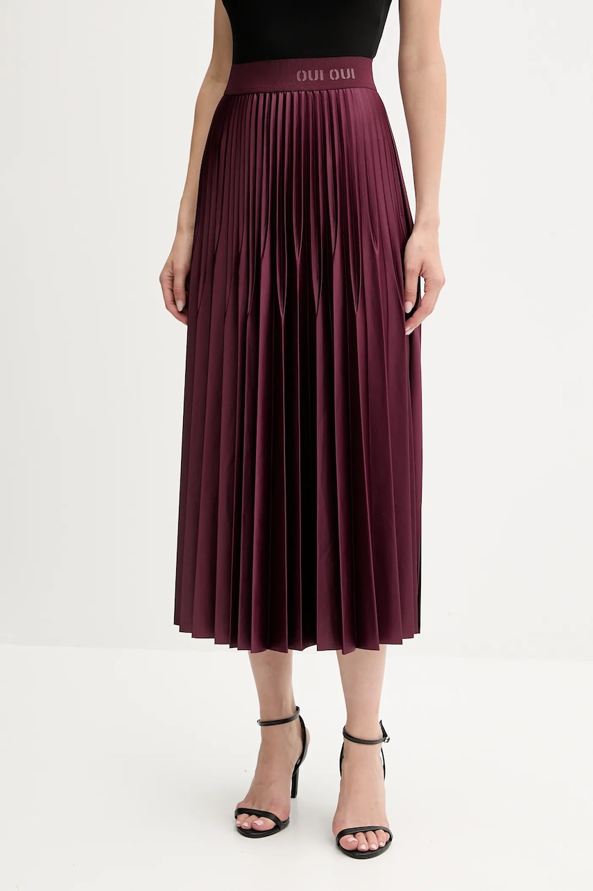 OUI fustă culoarea violet, midi, evazați, 95398