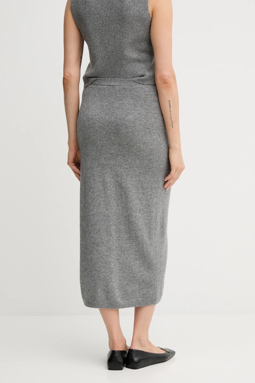 Μάλλινη φούστα OUI χρώμα: γκρι, 88299 φωτογραφία