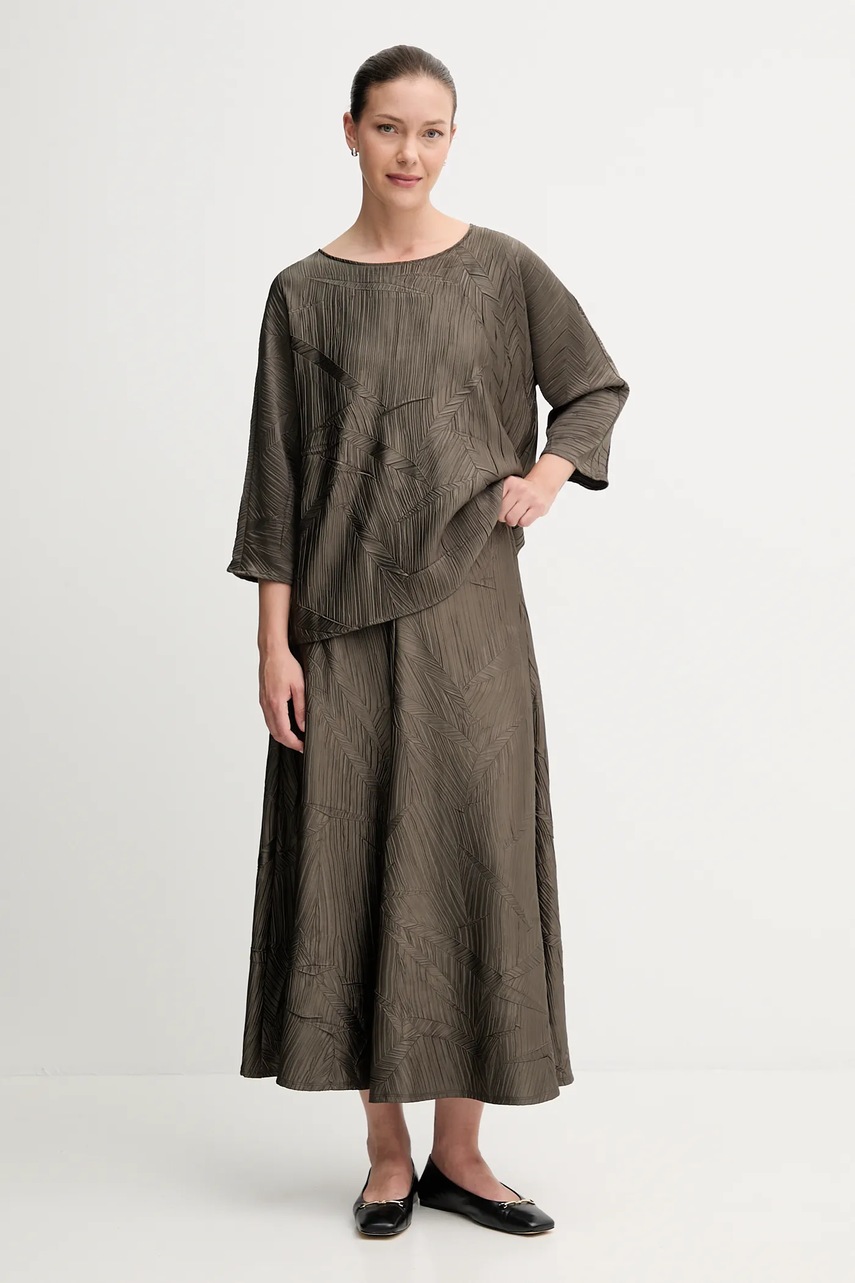 Юбка Joseph Ribkoff цвет зелёный maxi расклешённая 253248