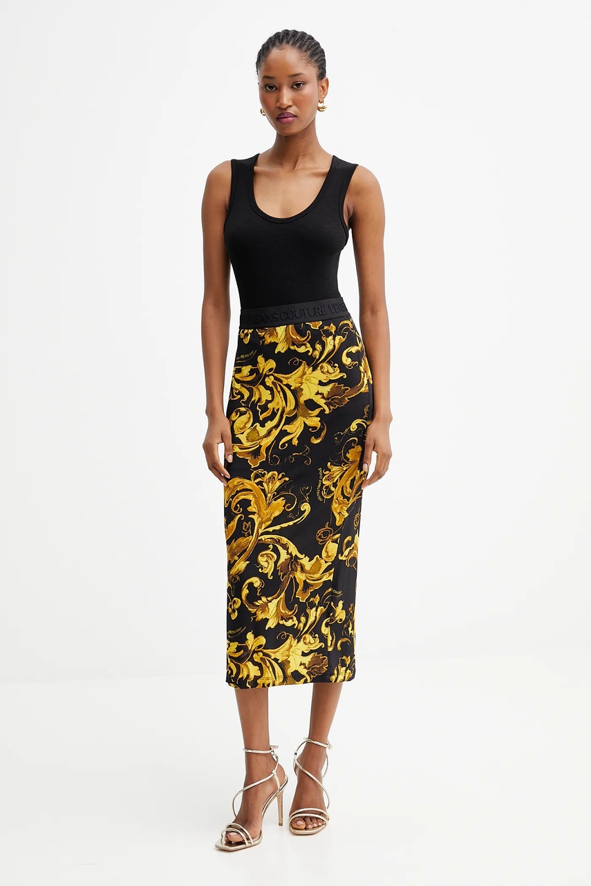 Юбка Versace Jeans Couture цвет чёрный midi карандаш 79HAE806 JS500