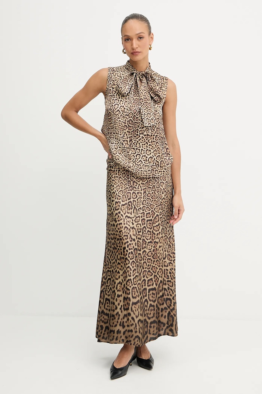 Юбка Marciano Guess ALANIS цвет коричневый midi прямая 5YGD22 7298A