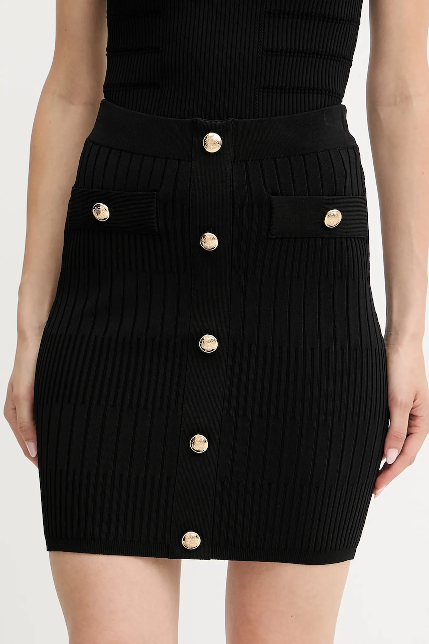 Levně Sukně Marciano Guess JANET černá barva, mini, 5YGD32 5881Z