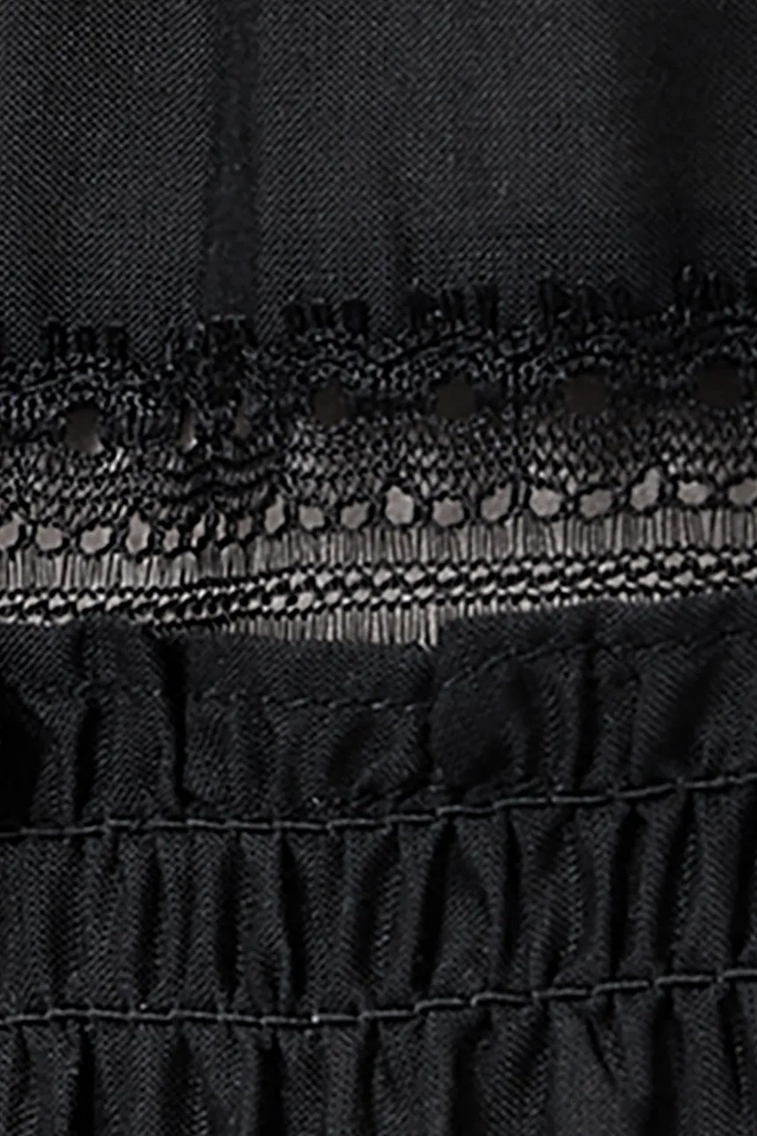 Φούστα AllSaints TALIA χρώμα: μαύρο, W041RC φωτογραφία