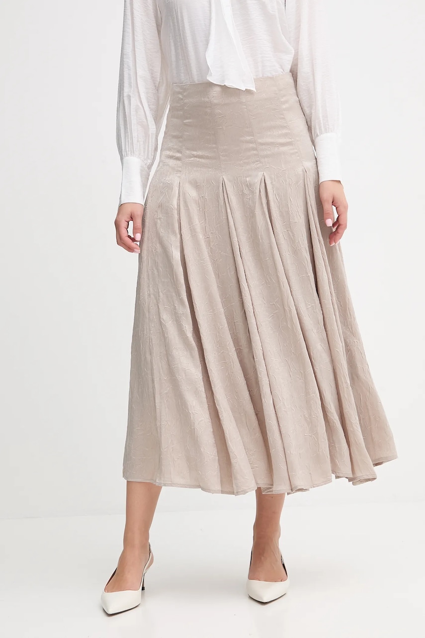 Hoss Intropia fustă culoarea bej, maxi, evazați, 8422456