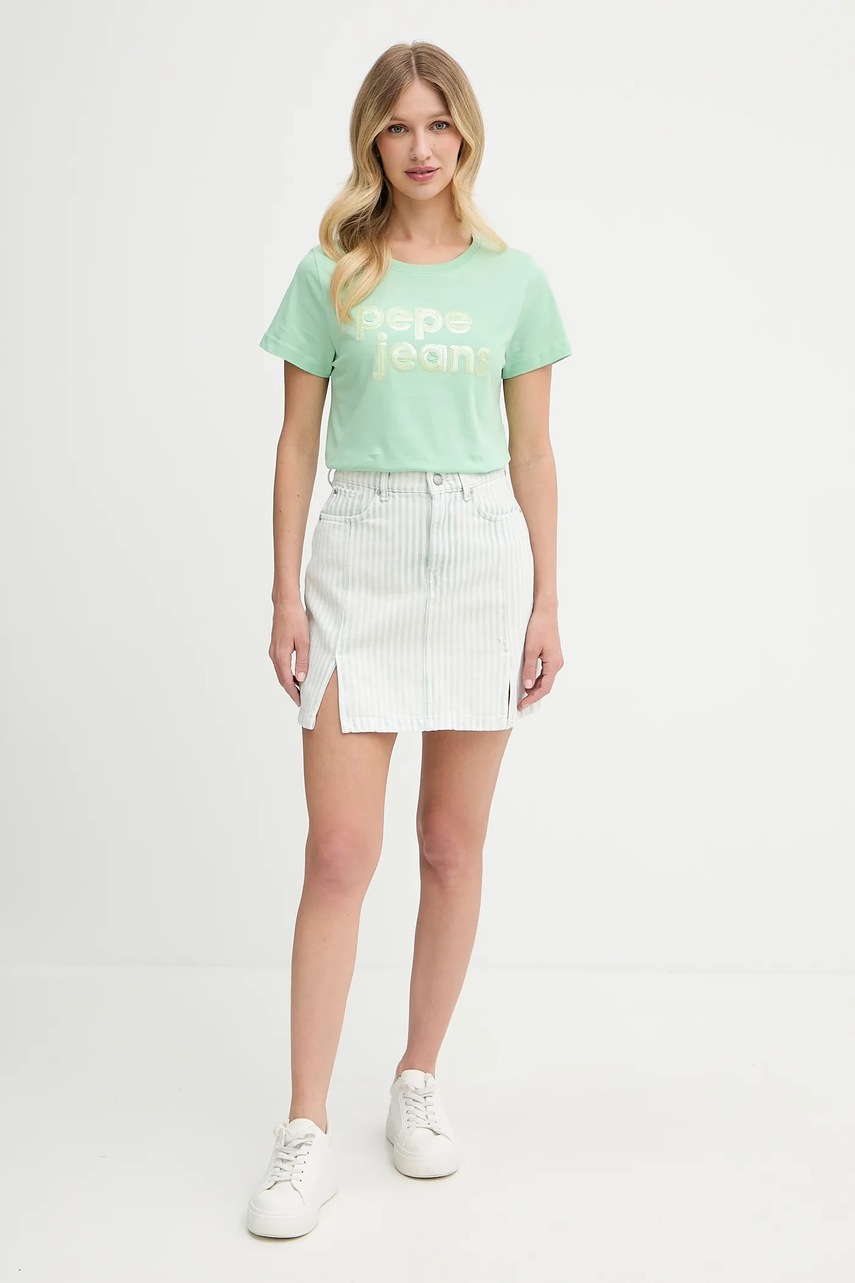 Джинсовая юбка Pepe Jeans mini карандаш PL901230