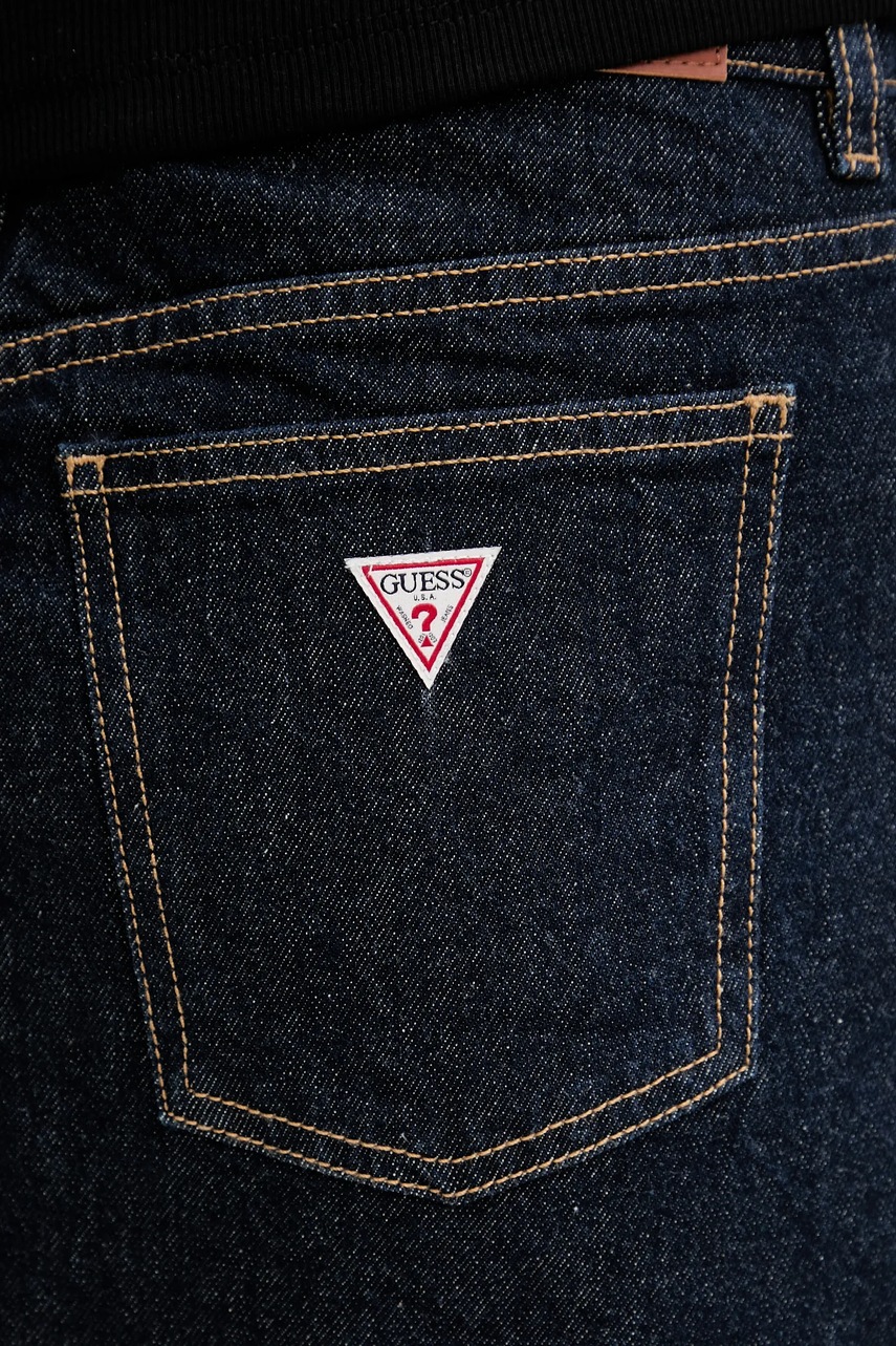 Τζιν φούστα Guess Jeans χρώμα: ναυτικό μπλε, W5YD0Q D5M4C φωτογραφία