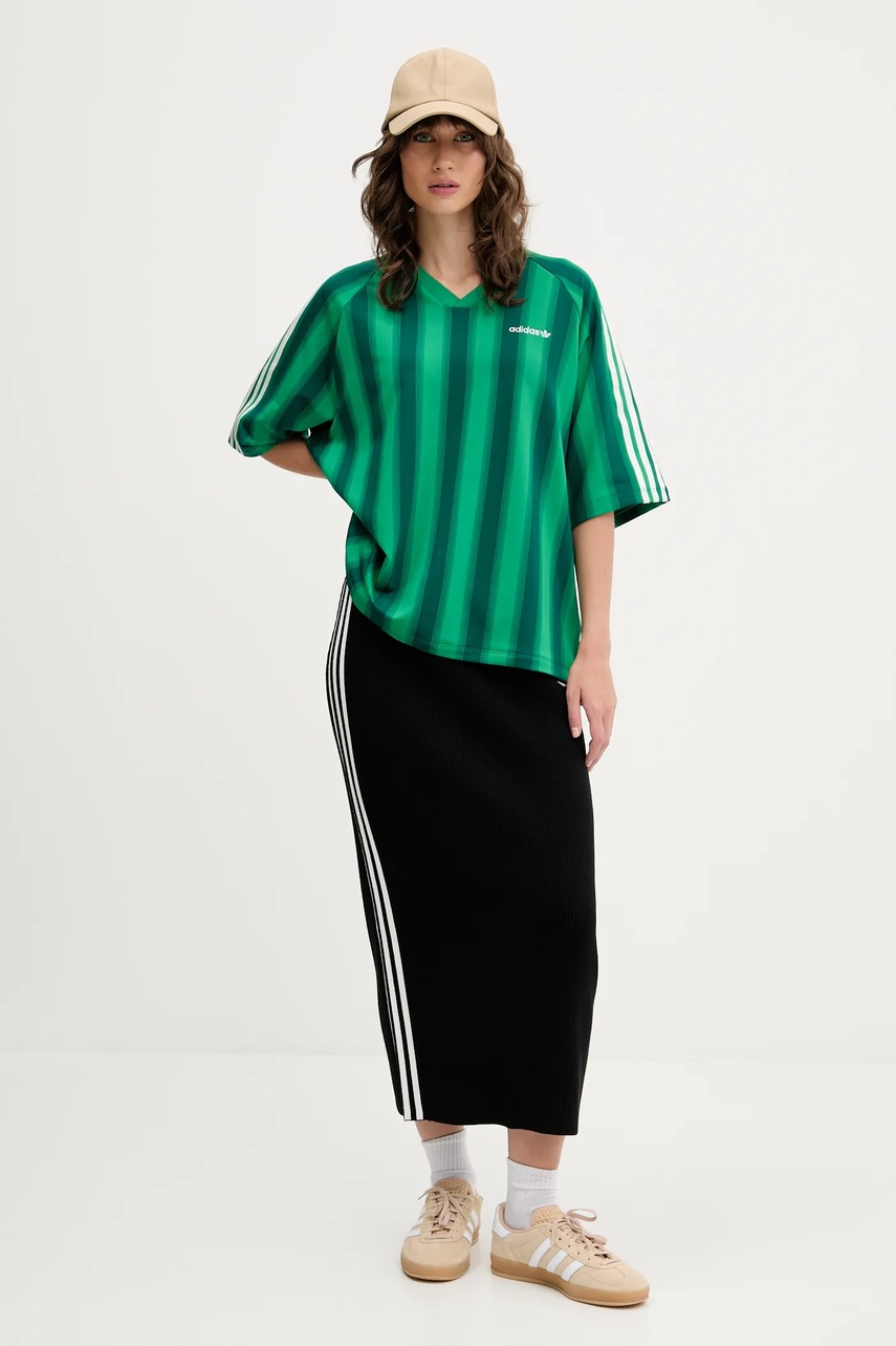 Юбка adidas Originals 3-Stripes цвет чёрный midi карандаш JW2661 Юбка adidas Originals 3-Stripes цвет чёрный midi карандаш JW2661