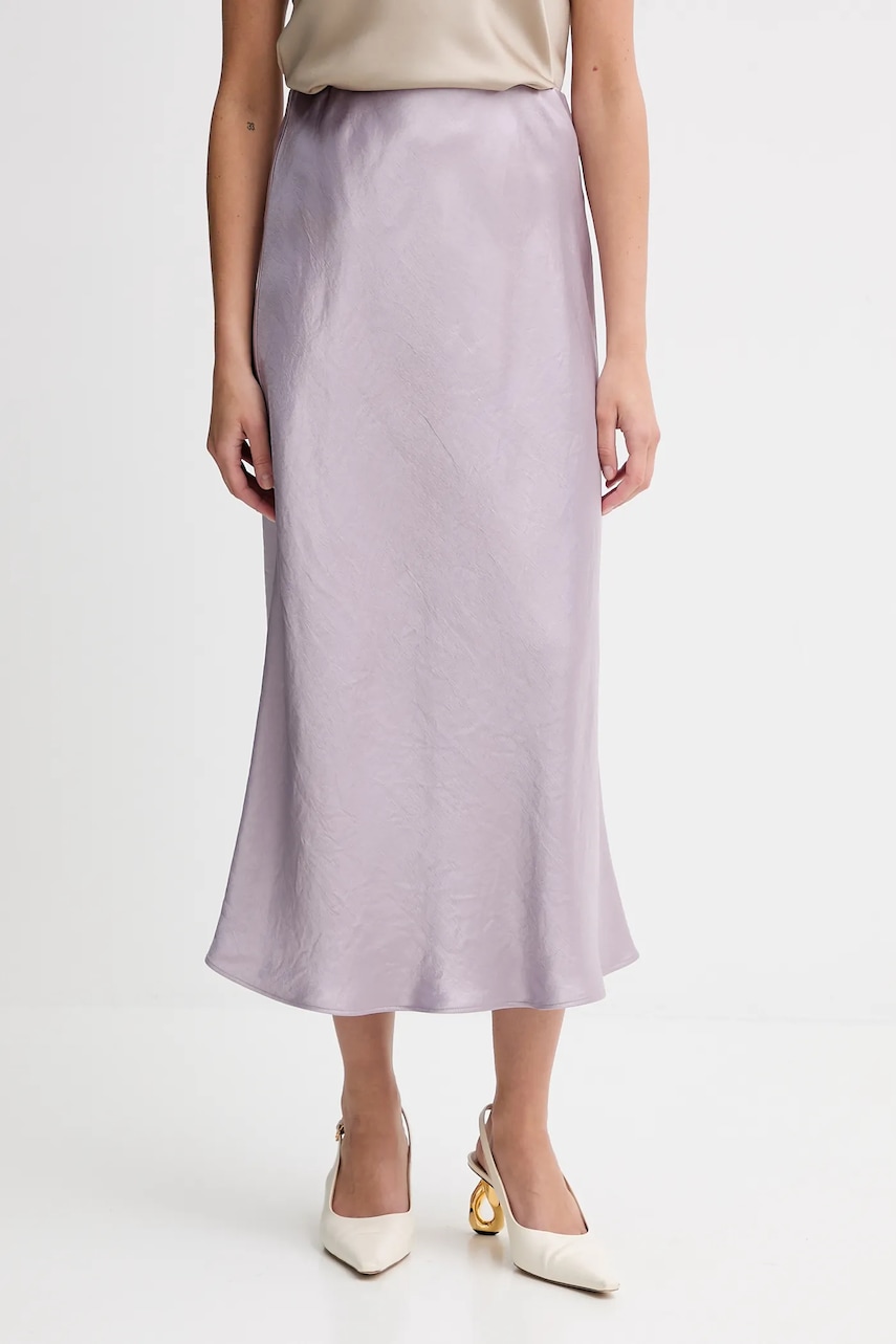 MM fustă ALESSIO culoarea violet, midi, evazati, 2526106018600