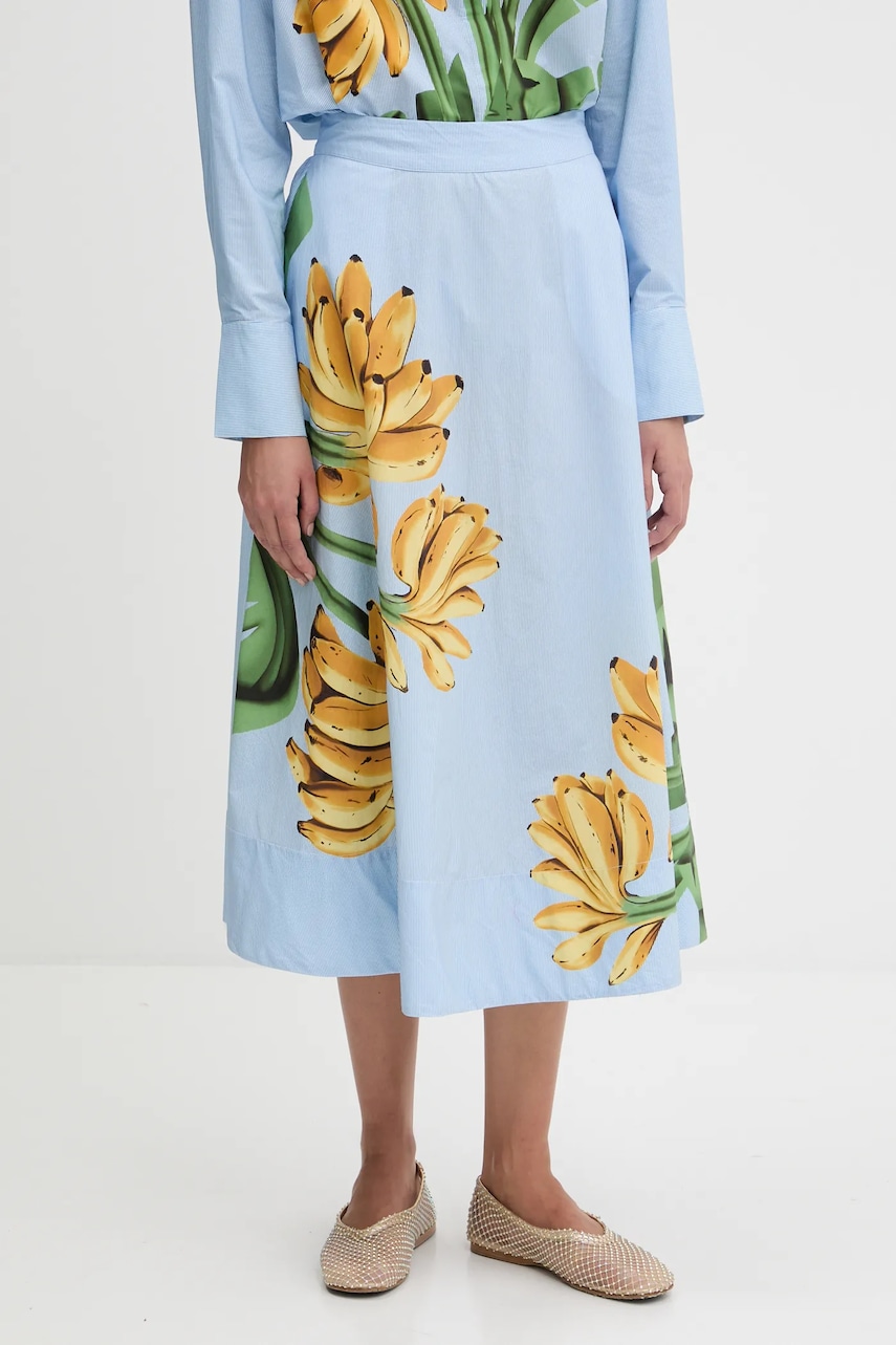 Farm Rio fustă din bumbac midi, evazați, 332585