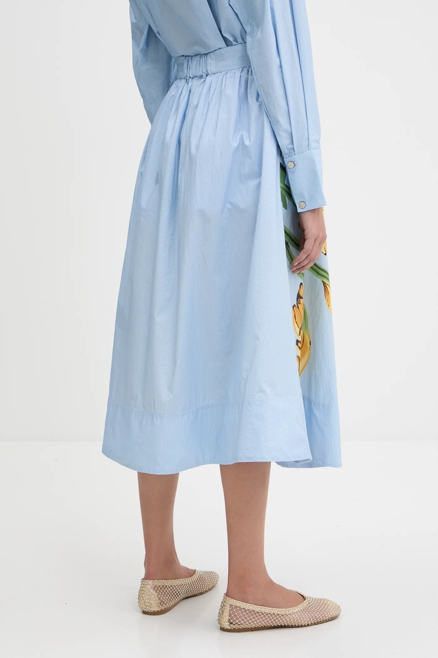 Βαμβακερή φούστα Farm Rio χρώμα: μπλε, 332585 φωτογραφία