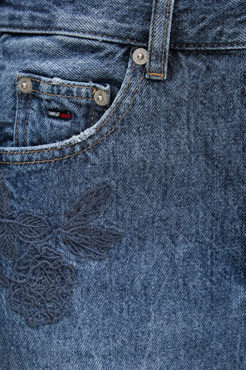 Rifľová sukňa Tommy Jeans