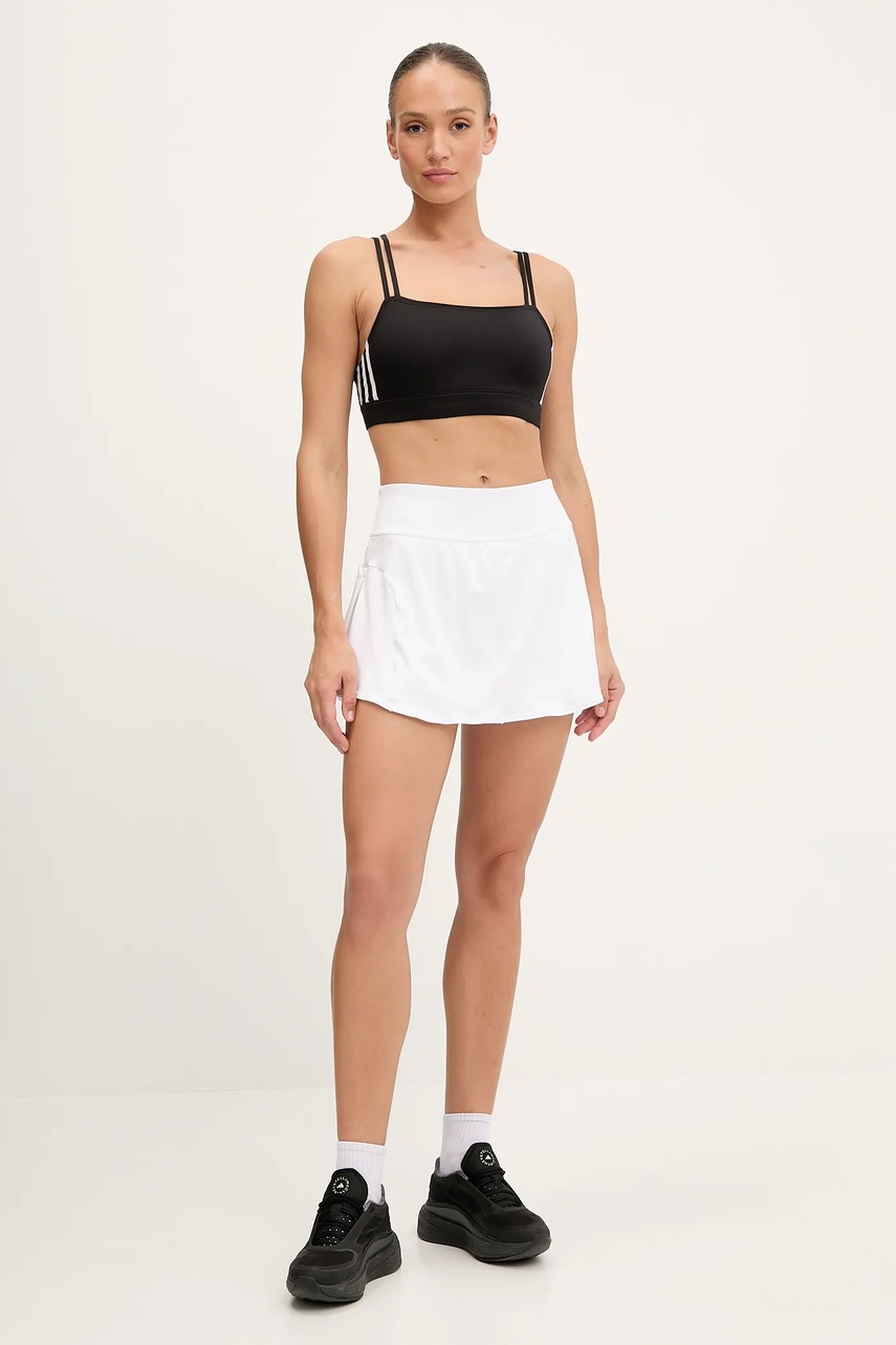 Спортивная юбка adidas Performance Tennis цвет белый mini расклешённая JE7102 Спортивная юбка adidas Performance Tennis цвет белый mini расклешённая JE7102
